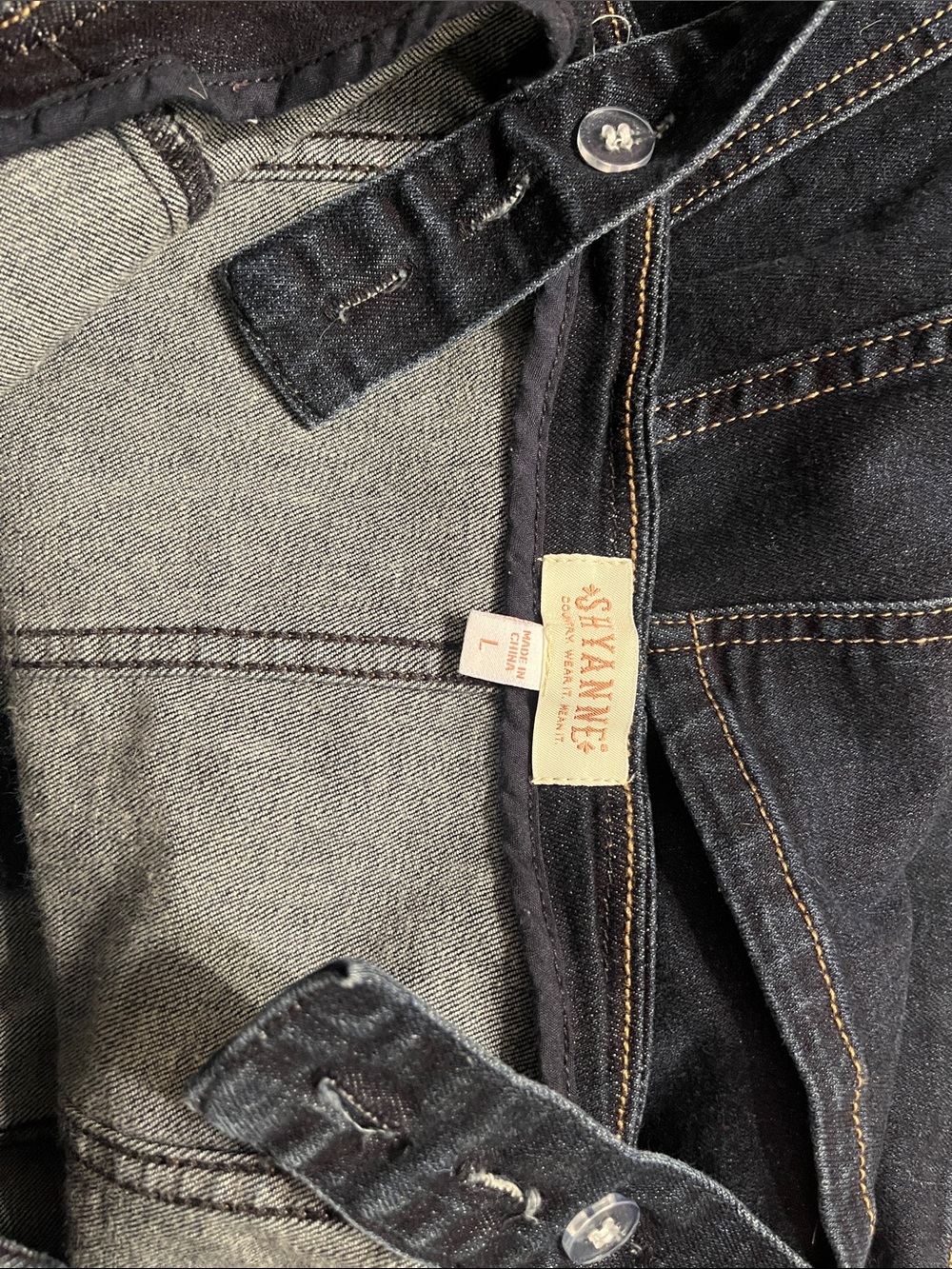 Shyanne Denim Dress blue western overall style denim and diamonds - Picture 3 of 6